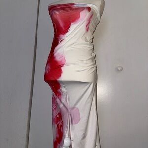 Ivy Pink Print Maxi Dress